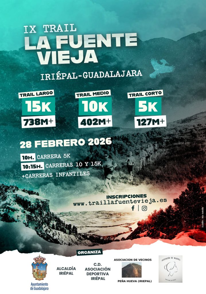 Cartel Trail La Fuente-Vieja Iriepal Guadalajara